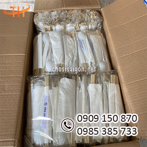 Bộ combo thìa, đũa, tăm, giấy ăn cao cấp giá ưu đãi