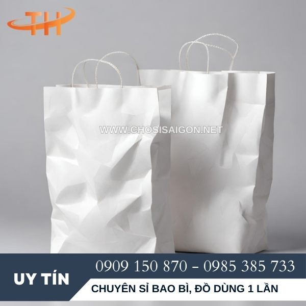 Cửa hàng bán túi giấy trắng trơn giá rẻ