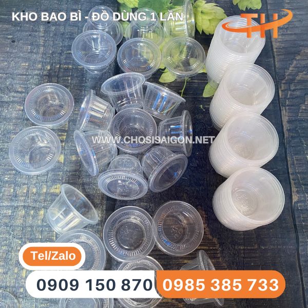 Ly nhựa bông mai đổ rau câu có nắp giá rẻ