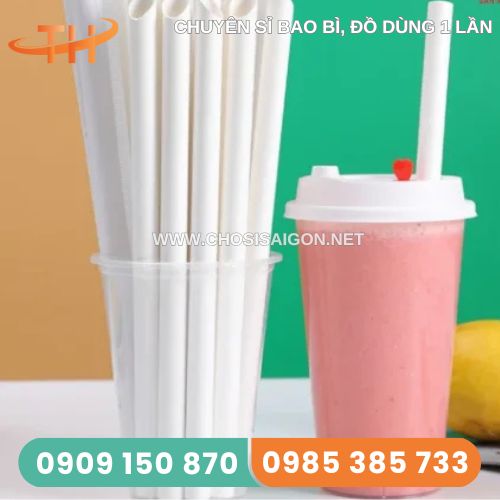 Ống hút giấy sinh tố, nước ép phi 8