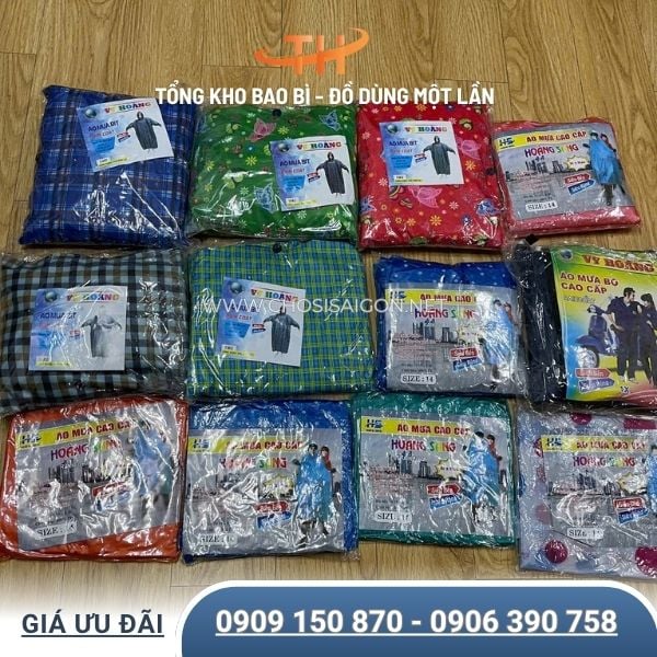 Áo mưa bít đa dạng mẫu, màu, size