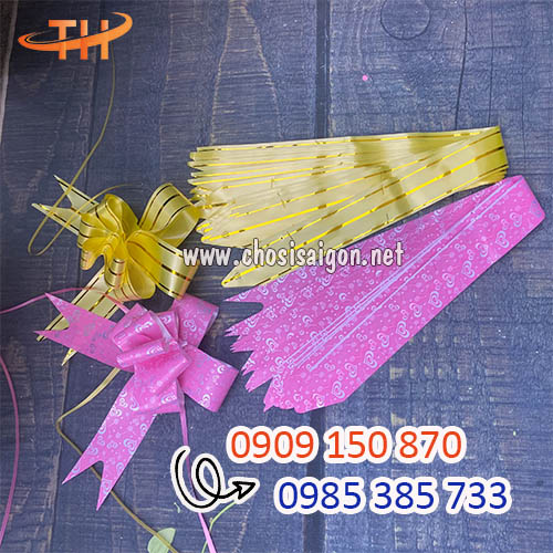 Dây nơ rút gói quà giá sỉ rẻ tại HCM