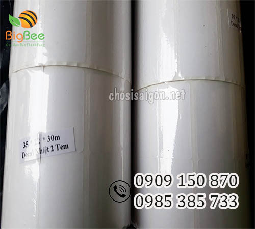 Giấy decal nhiệt 2 tem 35x22x30m giá rẻ tại công ty Thu Hồng