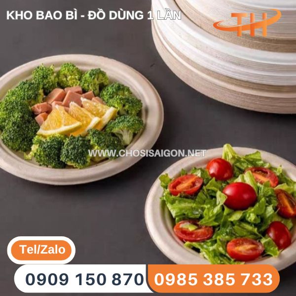 Dĩa bã mía đựng thức ăn giá sỉ rẻ