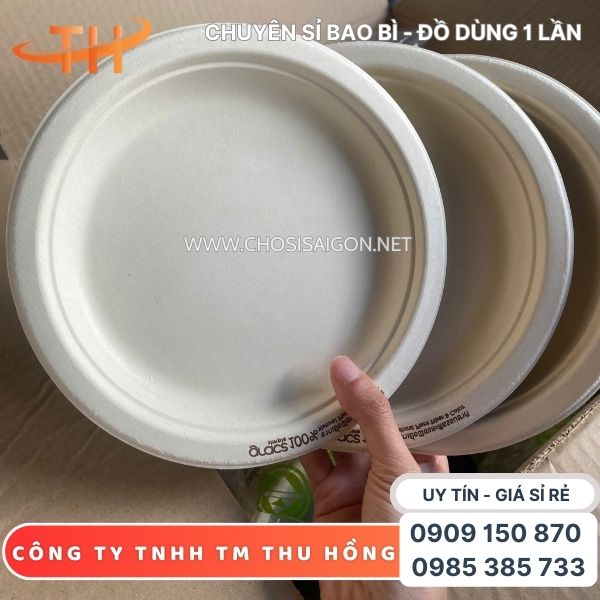 Dĩa bã mía chịu nhiệt tốt đựng thức ăn