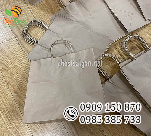 Túi giấy xi măng đựng hộp quà, quần áo thời trang giá rẻ nhất HCM