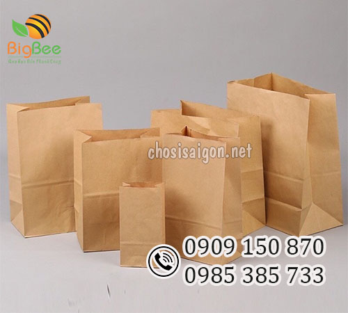 Túi giấy kraft thấm dầu đựng thực phẩm sỉ giá rẻ nhất