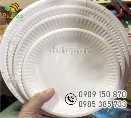 Dĩa giấy 13cm, 16cm, 19cm, 21cm giá sỉ rẻ