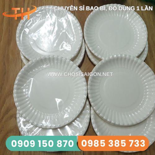 Dĩa giấy nhỏ 13cm đẹp, an toàn, tiện lợi