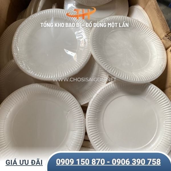 Dĩa giấy an toàn, tiện lợi dùng 1 lần