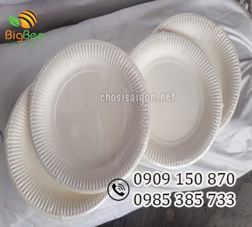 giá sỉ rẻ bát đĩa giấy dùng 1 lần đựng thức ăn