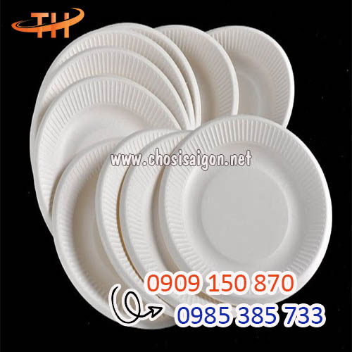 Đĩa giấy dùng 1 lần sỉ rẻ, freeship HCM