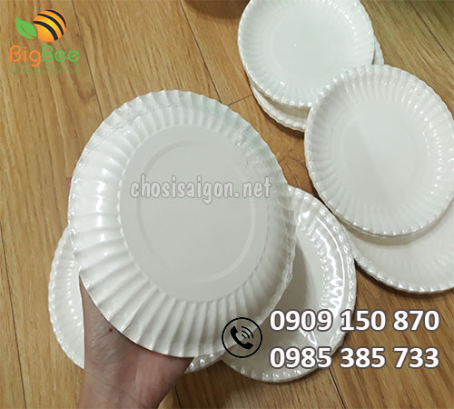 Dĩa giấy trắng 16cm giá sỉ rẻ