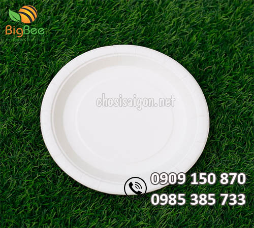 Dĩa giấy trắng 19cm giá sỉ ưu đãi