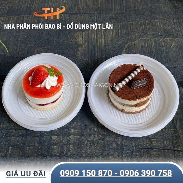 Dĩa nhựa đựng bánh ngọt, bánh kem