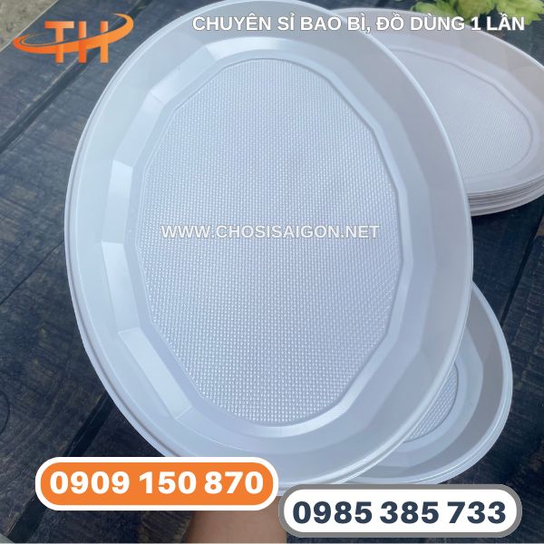 Đĩa nhựa dùng 1 lần cho tiệc, quán ăn giá rẻ