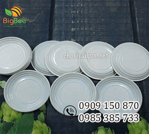 Đĩa nhựa tròn đựng trái cây, salad chất lượng, uy tín