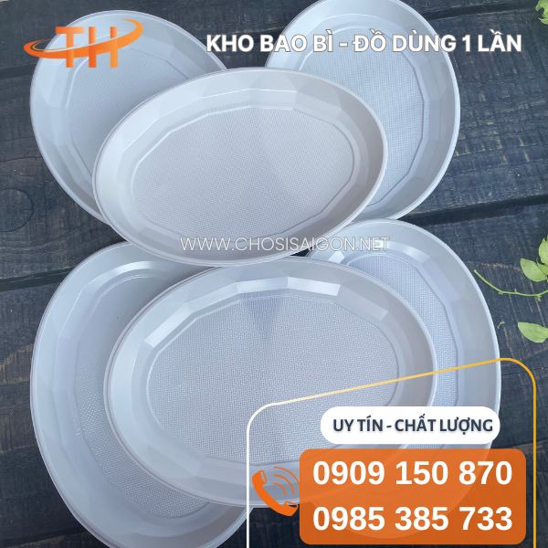 Dĩa nhựa lớn hột xoài đựng thức ăn giá rẻ HCM