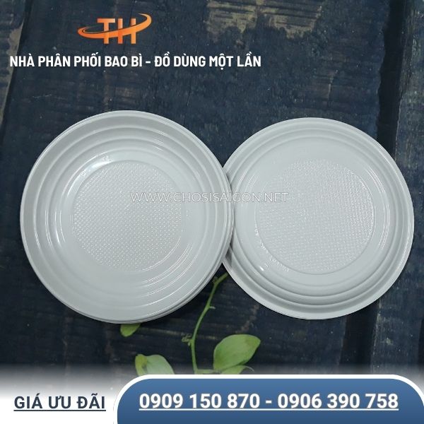 Dĩa nhựa tròn dùng 1 lần