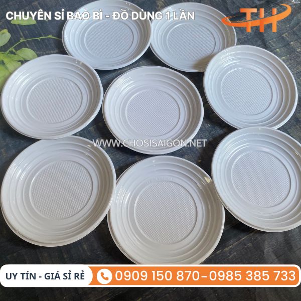 Dĩa nhựa tròn đựng bánh kem sinh nhật giá rẻ bỏ sỉ