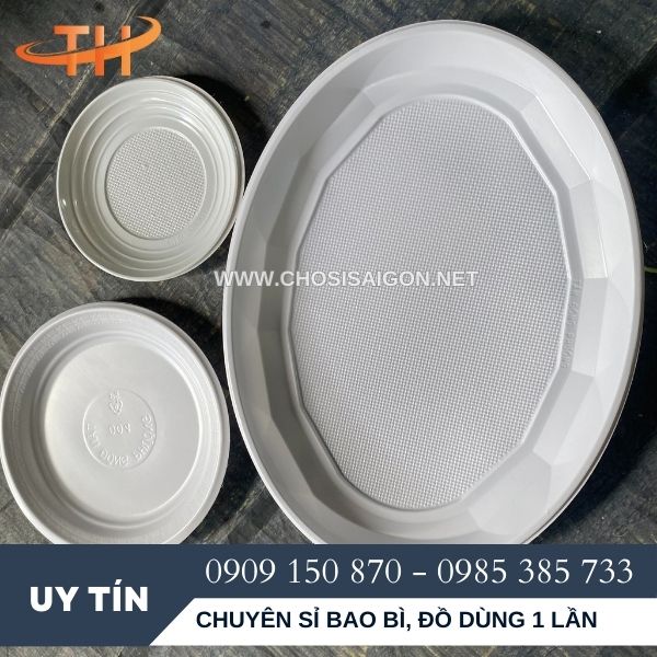 Dĩa nhựa hột xoài, dĩa nhựa tròn giá rẻ