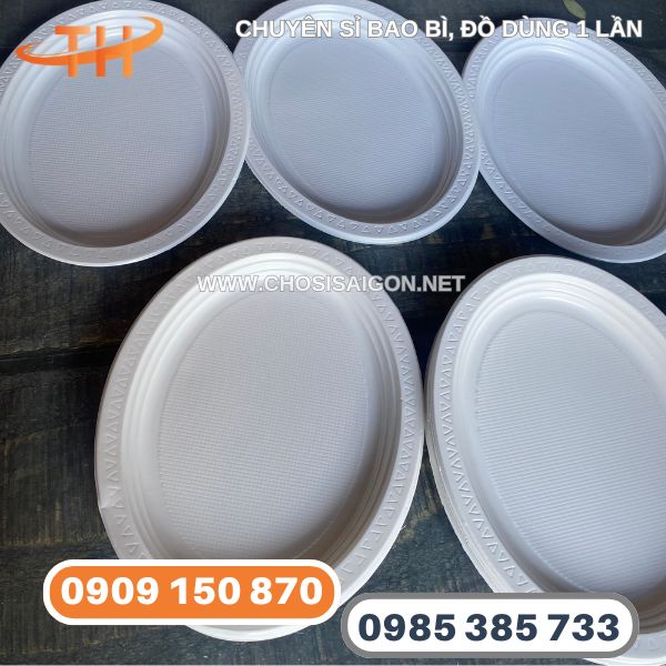 Đĩa nhựa hột xoài đựng thức ăn giá rẻ