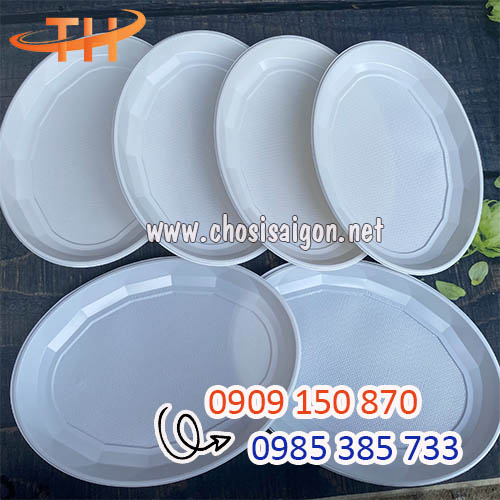 Dĩa nhựa xoài đựng thức ăn giá rẻ