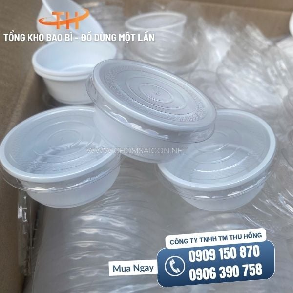 Hũ nhựa HS55 trắng sữa có nắp trong suốt giá rẻ