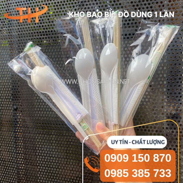 Combo muỗng, đũa, tăm, khăn giấy chất lượng tốt giá rẻ