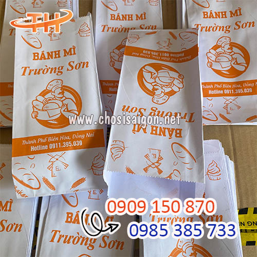 Túi giấy đựng bánh mì an toàn, chất lượng tốt mua sỉ giá rẻ