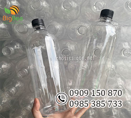 Chai nhựa 1 lít (1000ml) đựng mật ong, trà sữa sỉ rẻ, freeship HCM