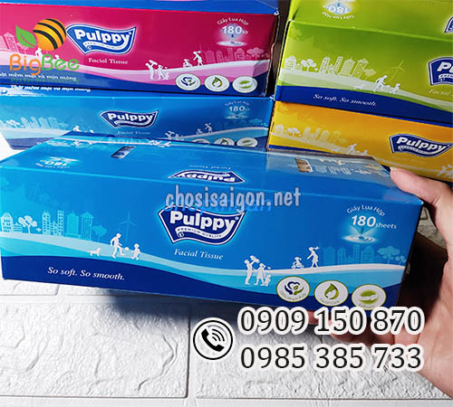 Khăn giấy rút Pulppy an toàn, chính hãng giá rẻ