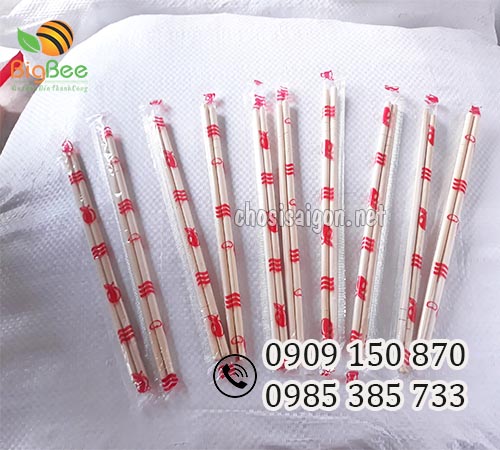 Đũa tre dùng 1 lần bọc màng opp sỉ giá rẻ