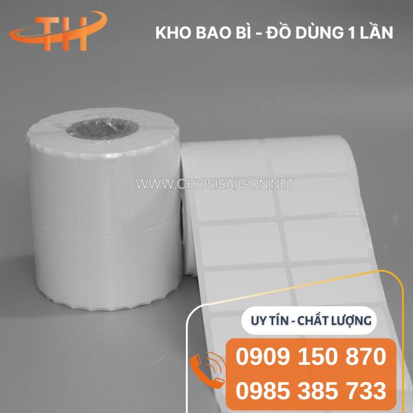 Giấy decal nhiệt 2 tem 35x22mm giá rẻ