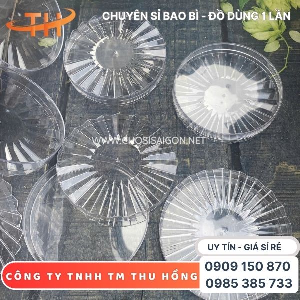 Hộp nhựa tròn mica nắp mặt trời giá rẻ