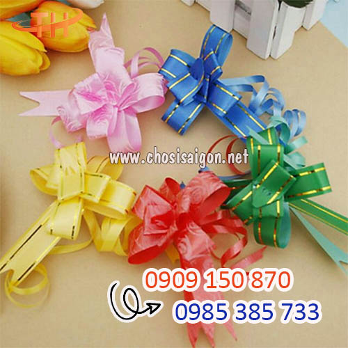 Nơ rút gói quà đủ các loại màu giá rẻ