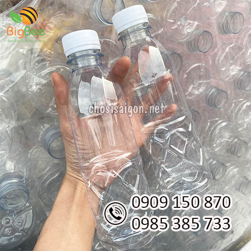 Chai nhựa sọc 330ml nắp trắng giá rẻ tận gốc