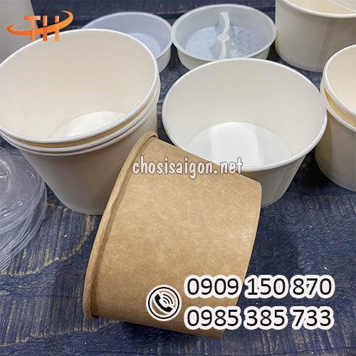 Gía siêu rẻ tô giấy 750ml kraft chịu nhiệt tốt