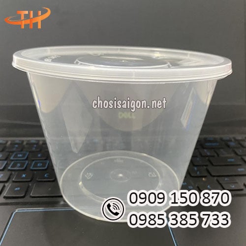 Tô nhựa tròn 1000ml có nắp đậy giá rẻ