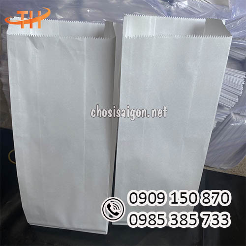 Túi giấy đựng bánh mì trắng trơn cao cấp sỉ rẻ