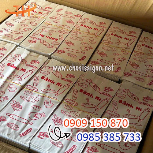 Túi giấy đựng bánh mì in sẵn sỉ rẻ tại Sài Gòn