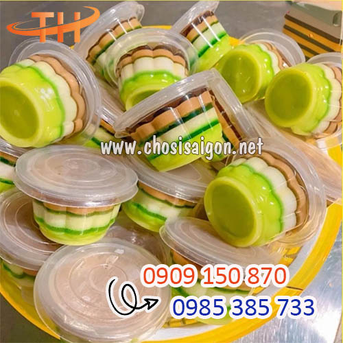 Ly nhựa bông mai đựng rau câu, bánh flan, sữa chua giá rẻ