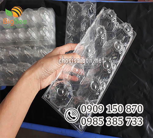 Vỉ nhựa đựng trứng gà vịt 10 quả ấn nút giá rẻ tại nhà phân phối