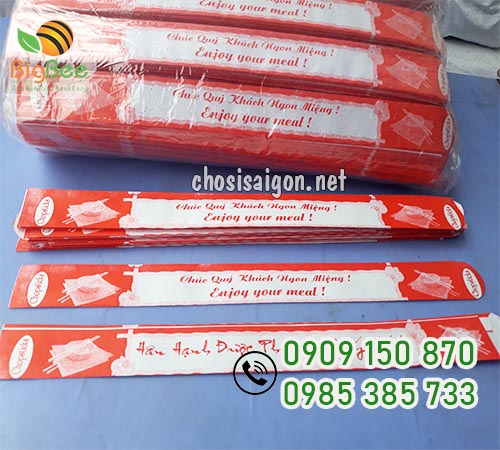 Bao giấy bọc đũa ăn giá tốt tại TP.HCM