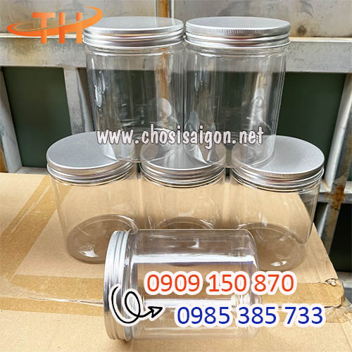 Hũ nhựa pet nắp nhôm 700ml đựng thực phẩm giá sỉ cạnh tranh