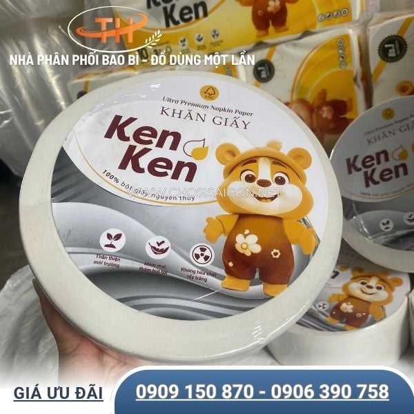 Giấy vệ sinh Ken Ken cuộn lớn 700g