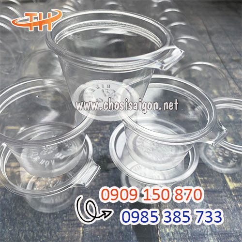 Hộp nhựa đựng nước chấm 2oz, 4oz nắp liền sỉ rẻ