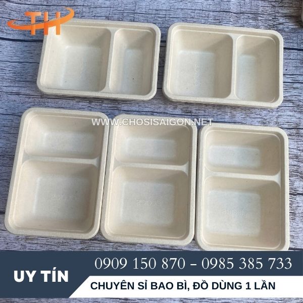 Gía sỉ rẻ hộp bã mía 2 ngăn tại Bình Chánh