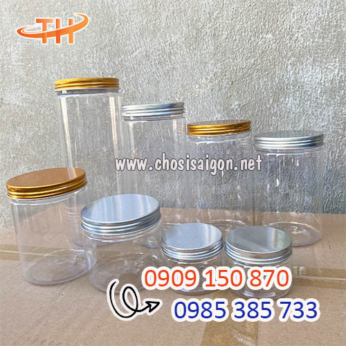 Hũ nhựa pet nắp nhôm đủ các loại dung tích giá sỉ rẻ
