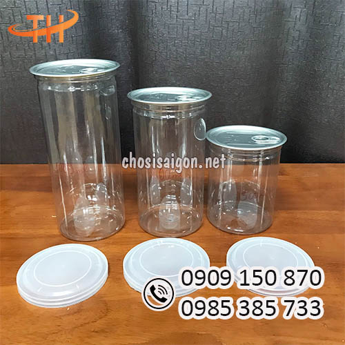Hũ nhựa pet nắp nhôm xé đa dạng dung tích bán giá sỉ rẻ